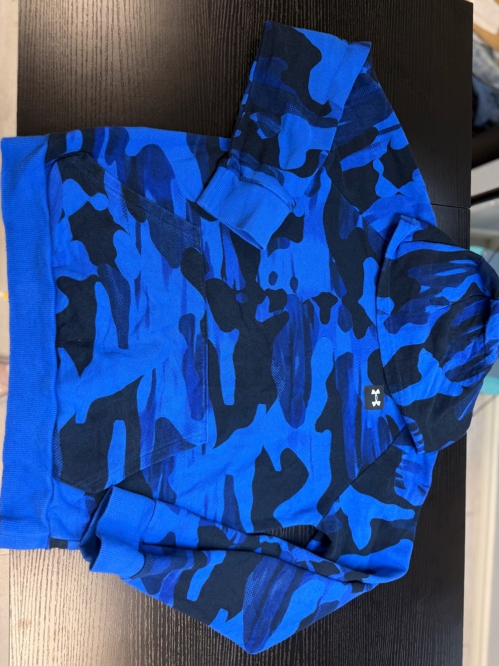 Under Armour Blue & Black Camo Hoodie - Men's Pullover